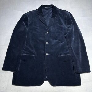 Polo by Ralph Lauren Blazer Mens Large Navy Corduroy Three Button Sports Coat